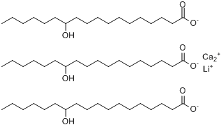 12-氢氧基十八酸化锂钙分子式结构图