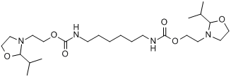 1,6-亚己基双-氨基甲酸-二-2-[2-(1-甲基乙基)-3-恶唑烷基-乙基]酯分子式结构图