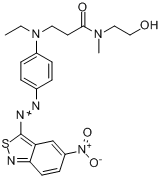 3-[乙基[4-[(5-硝基-2,1-苯并异噻唑-3-基)偶氮]苯基]氨基]-N-(羟乙基)-N-甲基丙酰胺分子式结构图