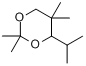 2,2,5,5-四甲基-4-(1-甲基乙基)-1,3-二氧杂环己烷分子式结构图