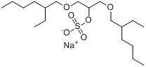 1,3-双[(2-乙基己基)氧基]-2-丙醇硫酸氢钠盐分子式结构图