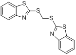 2,2'-[亚甲基双(硫)]二苯并噻唑分子式结构图