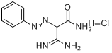 2-甲脒基-2-苯偶氮基乙酰胺盐酸盐;3-氨基-3-亚氨基-2-苯偶氮基丙酰胺单盐酸盐分子式结构图
