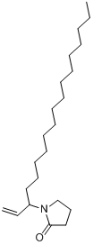1-乙烯基十六烷基-2-吡咯啉二酮的均聚物分子式结构图