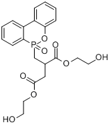 [(6-氧桥-6H-二苯并[C,E][1,2]氧杂磷杂己环-6-基)甲基]丁二酸双(2-羟基乙基)酯分子式结构图