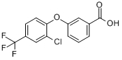 3-[2-氯-4-(三氟甲基)苯氧基]苯甲酸分子式结构图