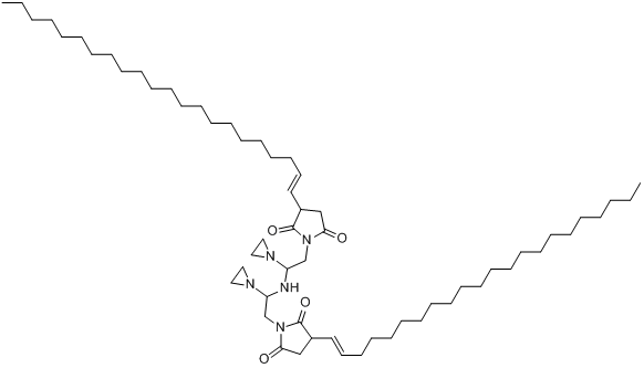 1,1'-[亚氨基双(2,1-亚乙基亚氨基-2,1-亚乙基)]双[3-(二十二烯基)]-2,5-吡咯烷二酮分子式结构图