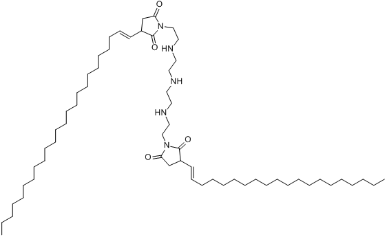 1-[2-[[2-[[2-[[2[3-(二十烯基)-2,5-二氧代-1-吡咯烷基]乙基]氨基]乙基]氨基]乙基]氨基]乙基]-3-二十四烯基分子式结构图