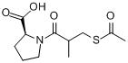 1-(3-乙酰基硫)-2-甲基丙酰基)-L-脯氨酸;1-(3-(乙酰基硫)-2-甲基-1-氧代丙基)-L-脯氨酸分子式结构图