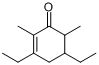 3,5-二乙基-2,6-二甲基-2-环己烯-1-酮分子式结构图