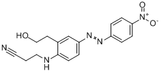 3-[(2-羟乙基)[4-[(4-硝基苯基)偶氮]苯基]氨基]丙腈分子式结构图