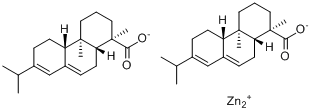 1,2,3,4,4A,4B,5,6,10,10A-十氢-1,4A-二甲基-7-异丙基-1-菲甲酸锌盐分子式结构图