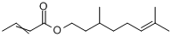 2-丁酸-3,7-二甲基-6-辛烯基酯分子式结构图