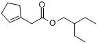 1-环戊烯-1基-乙酸-2-乙基丁酯分子式结构图