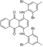 1,4-双[(2,6-二溴代-4-甲苯基)氨基]-9,10-蒽二酮分子式结构图