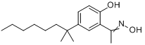 1-(2-羟基-5-叔壬基苯基)乙酮肟分子式结构图