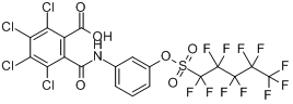 2,3,4,5-四氯-6-[[[3-[[(十一氟戊基)磺酰基]氧]苯基]氨基]羰基]苯甲酸单钾盐分子式结构图