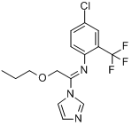 1-[(1E)-1-[[4-氯-2-(三氟甲基)苯基]亚氨基]-2-丙氧基乙基]-(1H-咪唑)分子式结构图