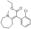 2-氯-α-(六氢-1-甲基-2H-吖庚因-2-亚基)苯乙酸乙酯分子式结构图