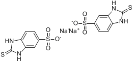 2,3-二氢-2-硫代-1H-苯并咪唑-5-磺酸二钠盐分子式结构图
