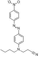 3-[丁基[4-[(4-硝基苯基)偶氮]苯基]氨基]丙腈分子式结构图