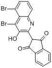 2-(AR-4-二溴-3-羟甲基-2(1H)-喹啉亚基)-1H-茚-1,3(2H)-二酮分子式结构图