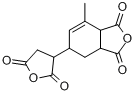 3A,4,5,7A-四氢-7-甲基-5-(四氢-2,5-二氧代-3-呋喃基)-1,3-异苯丙呋喃双酮分子式结构图