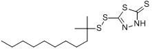 3,4-噻二唑-2(3H)-硫酮-5-(叔十二烷基二硫代)-1;5-(叔十二烷基二硫代)-1,3,4-噻二唑-2(3H)-硫酮分子式结构图