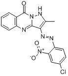 3-[(4-氯-2-硝基苯基)偶氮]-2-甲基吡唑并[5,1-B]喹唑啉-9(1H)-酮分子式结构图