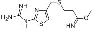 3-(((胍基-4-噻唑基)甲基)硫)丙亚氨酸甲酯分子式结构图