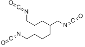 1,8-二异氰酸基-4-(异氰酸根合甲基)辛烷分子式结构图