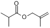 2-甲基丙酸-2-甲基-2-丙烯酯;乳酸-2-甲基-2-丙烯酯;乳酸-2-甲基烯丙酯分子式结构图