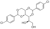 1,3：2,4-双-O-((4-氯苯基)亚甲基)-D-葡萄糖醇分子式结构图
