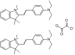 2-[2-[4-(二乙基氨基)苯基]乙烯基]-1,3,3-三甲基-3H-吲哚翁乙二酸盐分子式结构图
