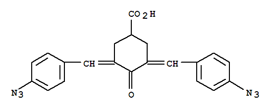 2,6-二(对叠氮基亚苄基)-4-羧基环己酮分子式结构图