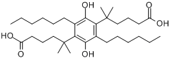 2,5-二羟基-δ,δ,δ',δ'-四甲基-1,4-苯二戊酸二己酯分子式结构图