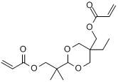 2-丙烯酸-[2-[1,1-二甲基-2-[(2-丙烯酰氧基]乙基]-5-乙基-1,3-二氧杂环己烷-5基]甲酯分子式结构图