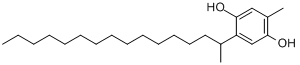 2-仲十六烷基-5-甲基-1,4-苯二酚分子式结构图