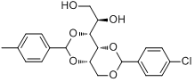 1,3-O-((4-氯苯基)亚甲基)-2,4-O-((4-甲基苯基)亚甲基)-D-葡萄糖醇分子式结构图