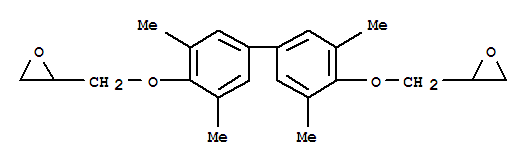 2,2'-[(3,3',5,5'-四甲基[1,1'-联苯基]-4,4'-双取代)双(氧亚甲基)]双环氧乙烷的均聚物分子式结构图