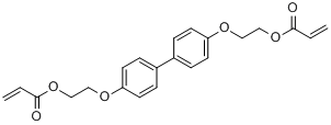 2-丙烯酸[1,1'-联苯]-4,4'-二基双(氧基-2,1-亚乙基)酯(9CI)分子式结构图