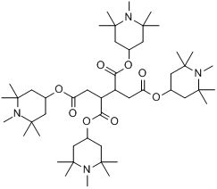 1,2,3,4-丁四羧酸四(1,2,2,6,6-五甲基-4-哌啶基)酯分子式结构图