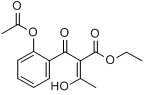 2-乙酰氧基-α-(1-羟基亚乙基)-β-氧代苯丙酸乙酯;α-(2-乙酰氧基苯甲酰基)乙酰乙酸乙酯分子式结构图