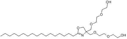 2,2'-[(2-十七烷基-4(5H)-亚恶唑基)双(亚甲基氧-2,1-乙二基氧)]双乙醇分子式结构图