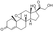 9,11-环氧孕甾-4-烯-17α,21-二醇-3,20-二酮;9,11-环氧-17α,21-二羟基孕甾-4-烯-3,20-二酮分子式结构图