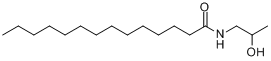 N-(2-羟丙基)十四酰胺分子式结构图