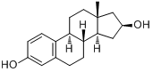 (16β)-雌-1,3,5(10)-三烯-3,16-二醇;β-雌二醇;雌甾二醇分子式结构图