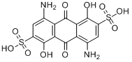 4,8-二氨-9,10-二氢化-1,5-二羟-9,10-二氧代-2,6-蒽二磺酸分子式结构图