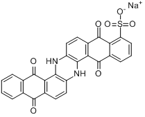 5,6,9,14,15,18-六氢-5,9,14,18-四氧化二蒽并[1.2.-1'.2']哒嗪磺酸钠分子式结构图