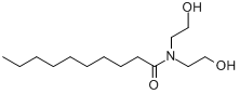 N,N-二(2-羟乙基)癸酰胺分子式结构图